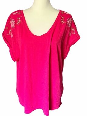 Talbots Pink Short Sleeve top XL